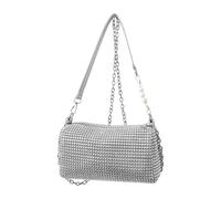 1 Pieza De Bolso De Cuerpo Cruzado Plateado, Producto De Almacenamiento Multifunción, Decoración Simple Y De Moda Para Mujeres, Accesorios De Ropa.