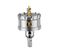 1 pieza de broca de sierra de corona TCT con punta de carburo de tungsteno para cortar placas de hierro y acero inoxidable, herramientas de perforación para trabajar metales, 17 mm