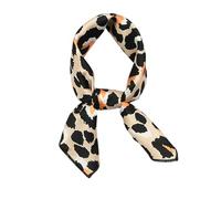 1 Pieza De Bufanda Cuadrada De Estampado De Leopardo, Bufanda De Seda Para Mujeres, Bufanda De Seda Versátil Retro, Accesorios De Ropa, Bufanda Del Cuello Y Accesorios Para El Cabello.