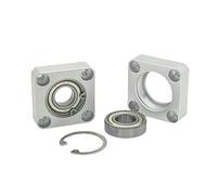 1 pieza de carcasa cuadrada con brida, asiento correa simple, montaje directo, sin anillo retención, rodamiento estándar(6802zz-10-15)