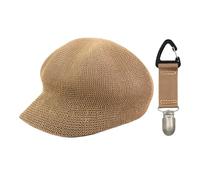 1 Pieza De Cestas De Punto Y Clip De Sombrero De 1 Parte, Sombrero De Protección Solar Ligero Y Transpirable, Sol De Verano, Sombrero Casual Al Aire Libre.