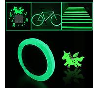 1 pieza de cinta luminosa y 1 pieza de pegatina de interruptor luminosa, cinta fluorescente autoadhesiva, cinta de marcado, cinta de advertencia de seguridad impermeable desmontable. El 10mm * 10m