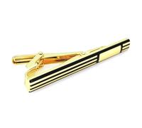 1 pieza de clip de corbata para hombre, diseño de metal simple y colorido, alfiler de corbata plateado y dorado, accesorio para traje de negocios, hebilla de clip antideslizante.