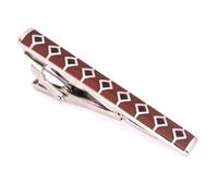 1 pieza de clip de corbata para hombre, diseño de metal simple y colorido, alfiler de corbata plateado y dorado, accesorio para traje de negocios, hebilla de clip antideslizante.