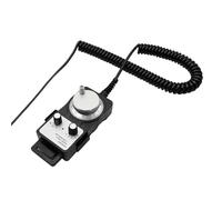1 pieza de codificador rotatorio de mano con botón de parada de emergencia rojo ajustable con incremento de pulso, generador de 25 100P/R, rueda manual RST1474(RST1469,25PPR_5V)