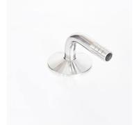 1 pieza de codo de 90° de acero inoxidable 304 - Conector de púas for manguera sanitaria for plomería doméstica (12,7 mm-102 mm)(38mmx Ferrule 50.5)