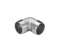 1 pieza de codo de rosca externa de 90 grados de acero inoxidable 304/codo de rosca externa, conector de tubo de accesorios de plomería de rosca externa(304DN25)