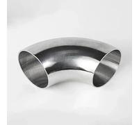1 pieza de codo sanitario de acero inoxidable 304 de 90 grados con pulido de espejo, accesorios de tubería soldados brillantes, codo de 1,5 mm/2 mm(38x1.5mm)