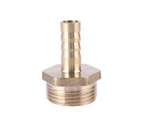 1 Pieza de Cola de lengüeta for Manguera 6/8/10/12/14/16/19/25MM Accesorio de tubería de latón 3/4 "BSP Conector Macho Junta Adaptador de acoplador de Cobre(8mm Barb)