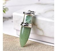 1 pieza de colgante de piedra natural con forma de amatista, joyería colorida para hombres y mujeres, gema Mineral, cristal de cuarzo, regalo, aventurina