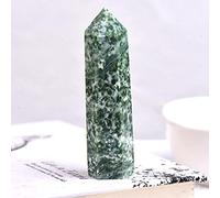 1 pieza de columna de cristal natural, cuarzo, roca, espécimen mineral, punto de cristal, cuarzo, varita arcoíris, decoración del hogar, piedra energética Qing Hai Cui Jade_50-60mm