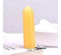 1 pieza de columna de cristal Natural, cuarzo, roca, espécimen mineral, punto de cristal, cuarzo, varita arcoíris, decoración del hogar, piedra energética-sunstone_50-60mm