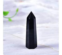1 pieza de columna Hexagonal de obsidiana de roca Natural, adorno mineral de punto de cristal, varita curativa, decoración del hogar, decoración de regalo DIY-50-60mm