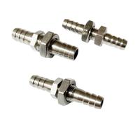 1 Pieza de Conector de tubería de 3/4/6/8/10/12/14/16/20 mm de diámetro Exterior de Espiga de Manguera de Acero Inoxidable 304, Conector de conexión de tubería Igual(8mm)
