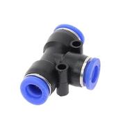 1 pieza de conector en T neumático de 3 vías con conector en T de PE PEG de 4 mm a 16 mm de diámetro exterior, conexión rápida for aire y gas.(PE-8mm)
