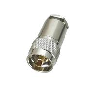 1 pieza de conector macho UHF PL259 con abrazadera RG8 LMR400 7D-FB RG213, cable coaxial RF latón recto(More than 10Pcs)