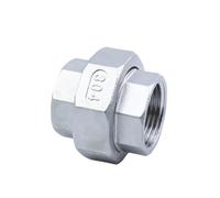 1 pieza de conexión de tubería de acero inoxidable 304, junta de agua de tornillo, unión roscada hembra BSPT, for accesorios de conexión de manguera(0.5 Inch)