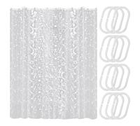 1 Pieza De Cortina De Ducha Antimoho Con Hebilla De Metal, Accesorios De Baño, Cortina De Ducha Con Hebilla De Cortina De Ducha, Cortina De Ducha Bloqueada Para Baño, Cortina De Ducha Vertical