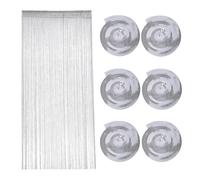 1 Pieza De Cortina De Puerta Plateada Y 6 Piezas De Colgantes En Espiral, Cortina De Cadena De Puerta, Cortina De Puerta Con Borlas, Decoraciones Para Fiestas, Decoración De Escenas De Fiestas