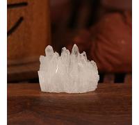 1 pieza de cristal blanco natural racimo de cuarzo piedra de cristal de punto espécimen decoración del hogar cristal mina, 20-30 g, 1 pieza