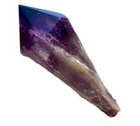 1 pieza de cristal de cuarzo amatista de 500-550 g con punta de varita terminada de doble extremo
