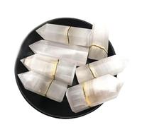 1 pieza de cristal de cuarzo de calcita rosa natural, punto de torre con terminación única, piedras preciosas curativas de Chakra, piedras naturales y minerales-70-80mm