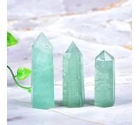 1 pieza de cristal de fluorita verde natural, columna hexagonal, adorno mineral, reparación mágica, varita curativa, Reiki, decoración del hogar, fluorita verde_60-70mm