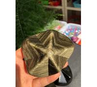 1 pieza de cristal de pentáculo natural Heling Palm decoración del hogar Feng Shui decoración piedra de Cristal xiaguolingsm (Size : 306-335g)