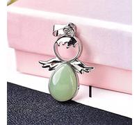 1 pieza de cristal Natural amatista colgante de Ángel joyería Mineral joyería Mineral de cuarzo decoración de pareja regalo de San Valentín de vacaciones-Aventurina