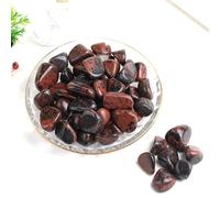 1 pieza de cristal natural amatista cuarzo rosa grava de pulido irregular minerales espécimen piedra acuario decoración del hogar, obsidiana roja, 50 g