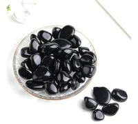 1 pieza de cristal natural amatista cuarzo rosa grava pulido irregular minerales espécimen piedra acuario decoración del hogar, obsidiana, 50 g