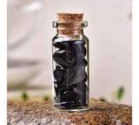 1 pieza de cristal natural botella de deseos decoración del hogar piedra curativa piedras naturales pulidas botella de deriva de la suerte regalos de cumpleaños-obsidiana_50x22mm