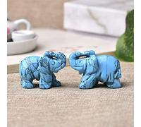 1 pieza de cristal natural colorido elefante tallado a mano animales raros piedras naturales y minerales decoración del hogar, regalos de bricolaje, turquesas, 1 pieza