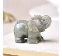 1 pieza de cristal natural de cuarzo rosa elefante amatista obsidiana animales piedra artesanía pequeña decoración del hogar regalo de Navidad, labradorita gris