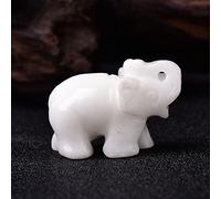 1 pieza de cristal natural de cuarzo rosa elefante amatista obsidiana animales piedra artesanía pequeña decoración del hogar regalo de Navidad, jade blanco