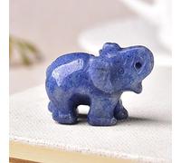 1 pieza de cristal natural de cuarzo rosa elefante amatista obsidiana animales piedra artesanía pequeña decoración del hogar regalo de Navidad, jade azul