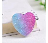 1 pieza de cristal natural en forma de corazón hecho a mano electrochapada piedra mineral espécimen piedra decoración del hogar regalos, electrochapado, 1 pieza