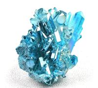 1 pieza de cristal natural galvanizado crudo cristales de cuarzo salud Reiki punto de cristal decoración del hogar obelisco colección regalos, verde militar