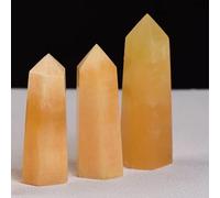 1 pieza de cristal natural hexagonal barra de cristal mineral piedra adorno varita mágica moderna decoración del hogar recoger regalos, piedra solar, 70-80 mm