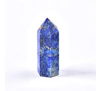 1 pieza de cristal natural lapislázuli columna hexagonal cristal cuarzo punto curativo adorno mineral Reiki piedra energética decoración de regalo DIY-Lapis_70-80mm