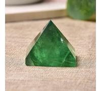 1 pieza de cristal natural pirámide de tigres ojo de piedra Lazuli, colección de puntos de cristal, manualidades y decoración del hogar, regalos de bricolaje, color verde