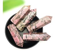 1 pieza de cuarzo Natural con punto de rodonita, obelisco curativo, varita de piedra rosa, adorno de rodocrosita para decoración del hogar, pirámide de piedra energética