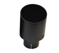 1 Pieza De Cubierta Aluminio Negro Mate Para Tubo De Escape De Coche Punta De Silenciador Recortada De Una Sola Capa Tubo Extremo Garganta Cola(48-105)
