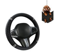1 Pieza De Cubierta del Volante con Encierro De Diamantes Y 1 Pieza De Decoración Cole De Cachorros, Cubierta del Volante, Decoraciones De Automóviles.