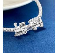 1 pieza de cuentas plateadas de la serie de aviones para equipaje de viaje | Conjunto diario a juego y pulseras, decoración de Navidad, abalorios para hacer joyas, regalos para mujeres