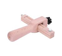 1 Pieza de Cuero Ajustable Cortador de Tiras de Madera Herramienta Correa Cortador de Cinturón de Corte Herramienta de Arte de BRICOLAJE con 5 Hojas, Color de Madera Original