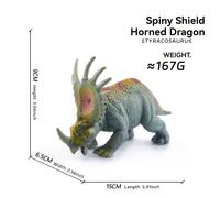 1 pieza de de dinosaurio jurásico, simulación animal sólida, a , , Triceratops, Pentaceratops, juguete, colección de adornos para niños, regalo