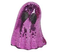 1 pieza de decoración de Halloween fantasma bola de discoteca espejo reflectante fantasma adorno 2025 nuevo Di decoración bar centro de mesa decoración fantasma escalonado decoraciones fantasma