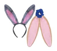 1 Pieza De Diadema De Oreja De Conejo Y 1 Pieza De Anillo De Cabello De La Oreja De Conejo, Lindos Accesorios para El Cabello De Lujo, Suministros De Decoración De Peinado.