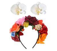 1 Pieza De Diadema De Rosas Y 2 Piezas De Accesorios De Horquilla, Accesorios Para El Cabello De Flores Simuladas, Tocados De Fiesta, Accesorios Elegantes Para El Cabello, Accesorios De Ropa De Fiesta